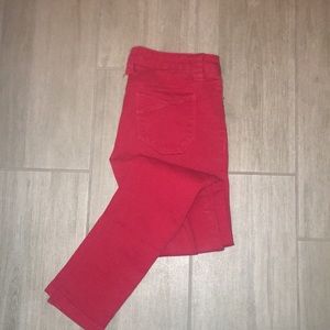 Red pants denim